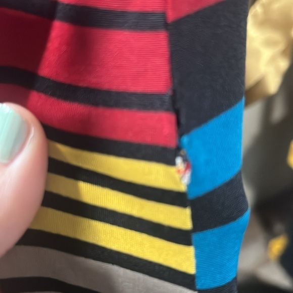 Vintage Mi Manchi Retro Rainbow Stripe Short Sleeve Y2K Maxi Dress Small Artsy - Picture 9 of 9